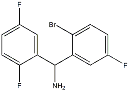 (2-bromo-5-fluorophenyl)(2,5-difluorophenyl)methanamine Struktur