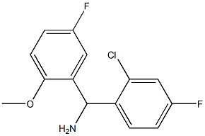 (2-chloro-4-fluorophenyl)(5-fluoro-2-methoxyphenyl)methanamine Struktur