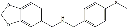 (2H-1,3-benzodioxol-5-ylmethyl)({[4-(methylsulfanyl)phenyl]methyl})amine Struktur