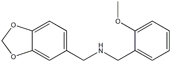 (2H-1,3-benzodioxol-5-ylmethyl)[(2-methoxyphenyl)methyl]amine Struktur