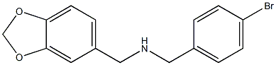 (2H-1,3-benzodioxol-5-ylmethyl)[(4-bromophenyl)methyl]amine Struktur