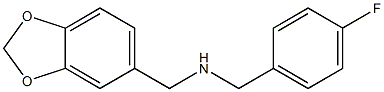 (2H-1,3-benzodioxol-5-ylmethyl)[(4-fluorophenyl)methyl]amine Struktur