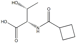 (2S,3R)-2-[(cyclobutylcarbonyl)amino]-3-hydroxybutanoic acid Struktur