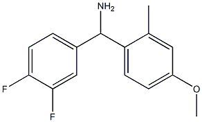 (3,4-difluorophenyl)(4-methoxy-2-methylphenyl)methanamine Struktur