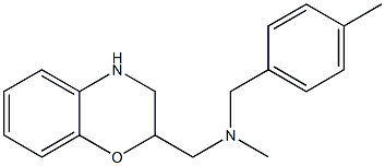 (3,4-dihydro-2H-1,4-benzoxazin-2-ylmethyl)(methyl)[(4-methylphenyl)methyl]amine Struktur