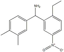 (3,4-dimethylphenyl)(2-ethyl-5-nitrophenyl)methanamine Struktur