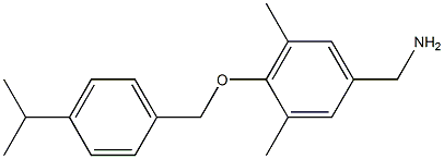 (3,5-dimethyl-4-{[4-(propan-2-yl)phenyl]methoxy}phenyl)methanamine Struktur