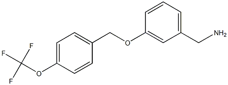 (3-{[4-(trifluoromethoxy)phenyl]methoxy}phenyl)methanamine Struktur