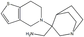 (3-{4H,5H,6H,7H-thieno[3,2-c]pyridin-5-yl}-1-azabicyclo[2.2.2]octan-3-yl)methanamine Struktur