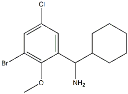 (3-bromo-5-chloro-2-methoxyphenyl)(cyclohexyl)methanamine Struktur