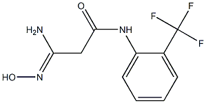 (3Z)-3-amino-3-(hydroxyimino)-N-[2-(trifluoromethyl)phenyl]propanamide Struktur