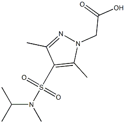 (4-{[isopropyl(methyl)amino]sulfonyl}-3,5-dimethyl-1H-pyrazol-1-yl)acetic acid Struktur