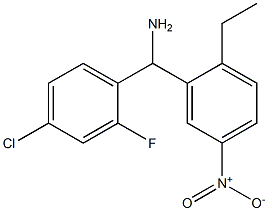 (4-chloro-2-fluorophenyl)(2-ethyl-5-nitrophenyl)methanamine Struktur