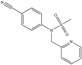 (4-cyanophenyl)-N-(pyridin-2-ylmethyl)methanesulfonamide Struktur