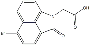 (5-bromo-2-oxobenzo[cd]indol-1(2H)-yl)acetic acid Struktur