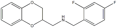 [(2,4-difluorophenyl)methyl](2,3-dihydro-1,4-benzodioxin-2-ylmethyl)amine Struktur