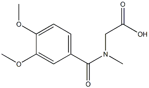 [(3,4-dimethoxybenzoyl)(methyl)amino]acetic acid Struktur