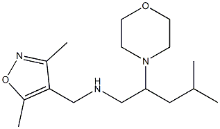 [(3,5-dimethyl-1,2-oxazol-4-yl)methyl][4-methyl-2-(morpholin-4-yl)pentyl]amine Struktur