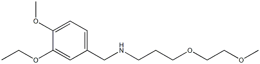 [(3-ethoxy-4-methoxyphenyl)methyl][3-(2-methoxyethoxy)propyl]amine Struktur