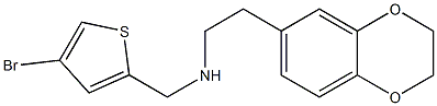 [(4-bromothiophen-2-yl)methyl][2-(2,3-dihydro-1,4-benzodioxin-6-yl)ethyl]amine Struktur