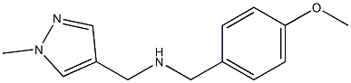 [(4-methoxyphenyl)methyl][(1-methyl-1H-pyrazol-4-yl)methyl]amine Struktur