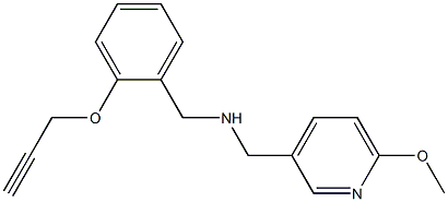 [(6-methoxypyridin-3-yl)methyl]({[2-(prop-2-yn-1-yloxy)phenyl]methyl})amine Struktur