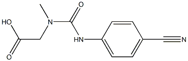 [{[(4-cyanophenyl)amino]carbonyl}(methyl)amino]acetic acid Struktur