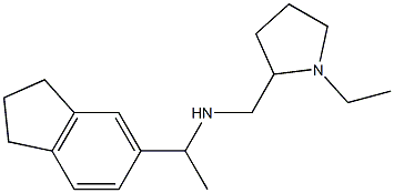 [1-(2,3-dihydro-1H-inden-5-yl)ethyl][(1-ethylpyrrolidin-2-yl)methyl]amine Struktur