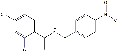 [1-(2,4-dichlorophenyl)ethyl][(4-nitrophenyl)methyl]amine Struktur