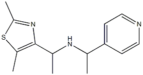 [1-(2,5-dimethyl-1,3-thiazol-4-yl)ethyl][1-(pyridin-4-yl)ethyl]amine Struktur