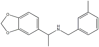 [1-(2H-1,3-benzodioxol-5-yl)ethyl][(3-methylphenyl)methyl]amine Struktur