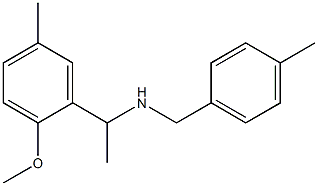 [1-(2-methoxy-5-methylphenyl)ethyl][(4-methylphenyl)methyl]amine Struktur