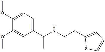 [1-(3,4-dimethoxyphenyl)ethyl][2-(thiophen-2-yl)ethyl]amine Struktur