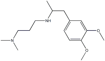 [1-(3,4-dimethoxyphenyl)propan-2-yl][3-(dimethylamino)propyl]amine Struktur