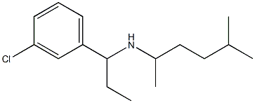 [1-(3-chlorophenyl)propyl](5-methylhexan-2-yl)amine Struktur