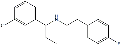 [1-(3-chlorophenyl)propyl][2-(4-fluorophenyl)ethyl]amine Struktur