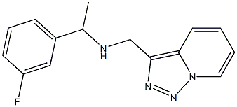 [1-(3-fluorophenyl)ethyl]({[1,2,4]triazolo[3,4-a]pyridin-3-ylmethyl})amine Struktur