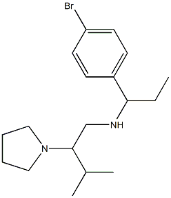 [1-(4-bromophenyl)propyl][3-methyl-2-(pyrrolidin-1-yl)butyl]amine Struktur