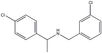 [1-(4-chlorophenyl)ethyl][(3-chlorophenyl)methyl]amine Struktur