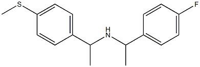 [1-(4-fluorophenyl)ethyl]({1-[4-(methylsulfanyl)phenyl]ethyl})amine Struktur