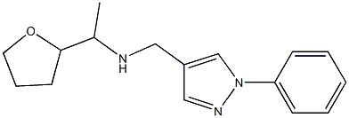 [1-(oxolan-2-yl)ethyl][(1-phenyl-1H-pyrazol-4-yl)methyl]amine Struktur