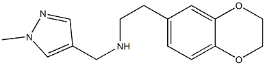 [2-(2,3-dihydro-1,4-benzodioxin-6-yl)ethyl][(1-methyl-1H-pyrazol-4-yl)methyl]amine Struktur