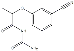 [2-(3-cyanophenoxy)propanoyl]urea Struktur