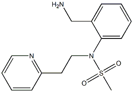 [2-(aminomethyl)phenyl]-N-[2-(pyridin-2-yl)ethyl]methanesulfonamide Struktur