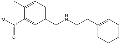 [2-(cyclohex-1-en-1-yl)ethyl][1-(4-methyl-3-nitrophenyl)ethyl]amine Struktur