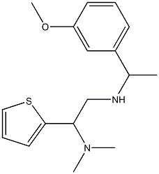 [2-(dimethylamino)-2-(thiophen-2-yl)ethyl][1-(3-methoxyphenyl)ethyl]amine Struktur