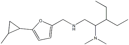 [2-(dimethylamino)-3-ethylpentyl]({[5-(2-methylcyclopropyl)furan-2-yl]methyl})amine Struktur