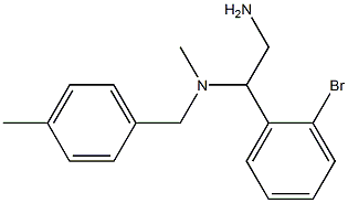 [2-amino-1-(2-bromophenyl)ethyl](methyl)[(4-methylphenyl)methyl]amine Struktur