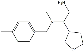 [2-amino-1-(oxolan-3-yl)ethyl](methyl)[(4-methylphenyl)methyl]amine Struktur