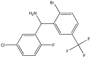 [2-bromo-5-(trifluoromethyl)phenyl](5-chloro-2-fluorophenyl)methanamine Struktur